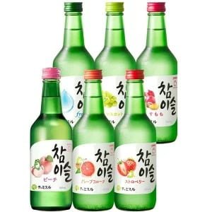 Soju bebida coreana vários sabores